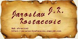 Jaroslav Kostačević vizit kartica